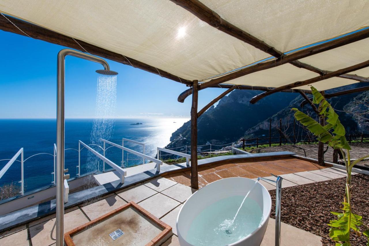 Villa La Tagliata Spectacular Jacuzzi Tub Amazing View And Private Parking Garage Positano Exterior photo